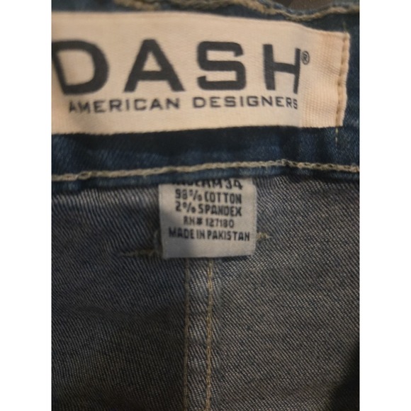 Dash American Designers Blue Distressed‎ Jeans, Ripped Moto Jeans, Men's 48x34 - Picture 3 of 9